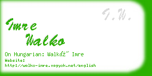 imre walko business card